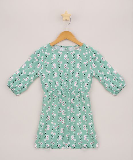 Vestido-Infantil-Estampado-Floral-Manga-Longa-Verde-Claro-9962541-Verde_Claro_1