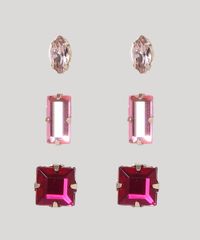 Kit-Feminino-de-3-Brincos-Quadrado-Retangular-Circular-com-Zirconia-Dourado-9964164-Dourado_1