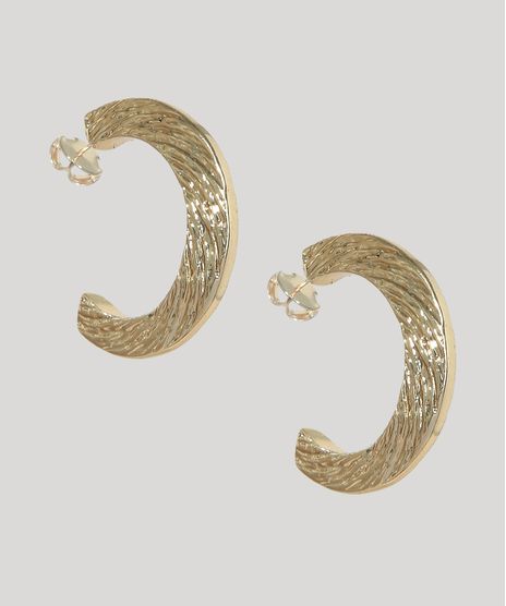 Brinco-Feminino-Argola-Media-Texturizada-Dourado-9964439-Dourado_1
