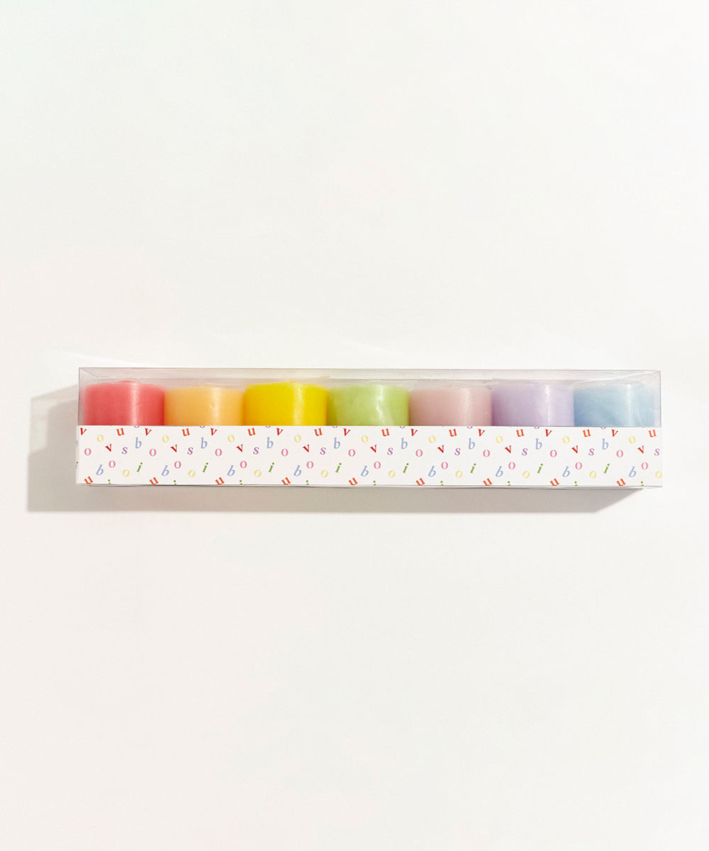 Kit de 7 Velas Mindset Obvious Multicor Kit de 7 Velas Mindset Obvious Multicor
