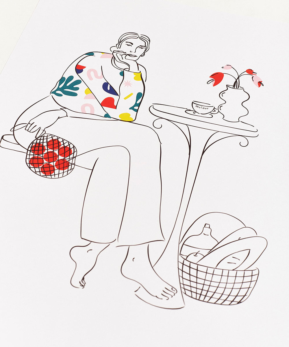 Poster Mindset Obvious Mulher 42 cm x 29 cm Off White