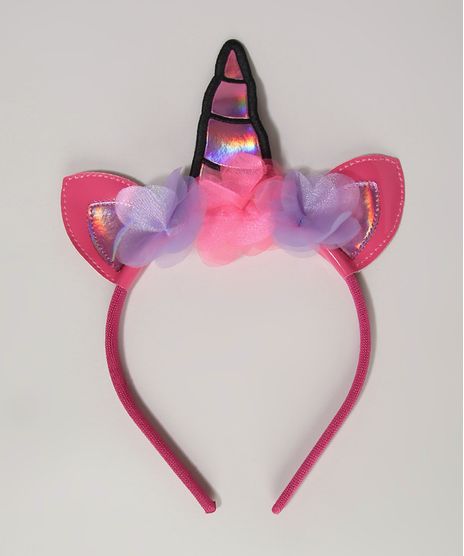Tiara-Infantil-Unicornio-Holografico-com-Flores-Pink-9963540-Pink_1
