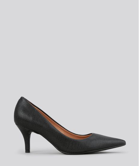 Scarpin-Salto-Medio-Vizzano-Texturizado-Preto-8726958-Preto_1