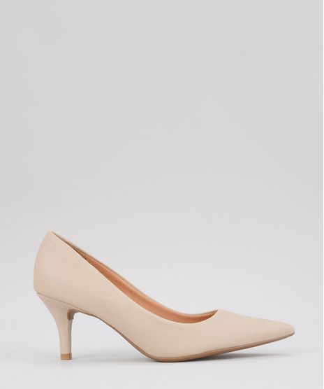 Scarpin-Salto-Medio-Vizzano-Texturizado-Bege-8726966-Bege_1