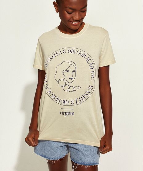 T-Shirt-Feminina-Mindset-Obvious-Signos-Virgem-Manga-Curta-Decote-Redondo-Bege-9969072-Bege_1
