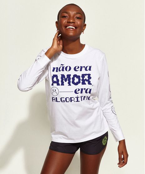 T-Shirt-Feminina-Mindset-Obvious--Nao-Era-Amor--Manga-Longa-Decote-Redondo-Branca-9969092-Branco_1