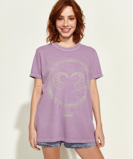 T-Shirt-Feminina-Mindset-Obvious-Signos-Touro-Manga-Curta-Decote-Redondo-Lilas-9969098-Lilas_1