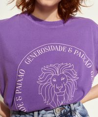 T-Shirt-Feminina-Mindset-Obvious-Signos-Leao-Manga-Curta-Decote-Redondo-Roxa-9969099-Roxo_4