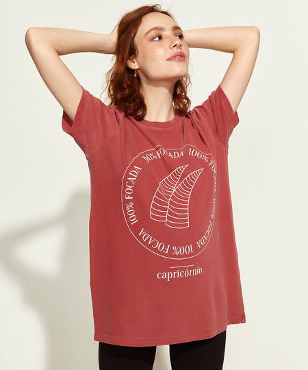 T-Shirt-Feminina-Mindset-Obvious-Signos-Capricornio-Manga-Curta-Decote-Redondo-Vinho-9969102-Vinho_1