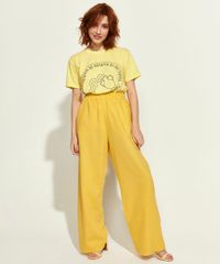 Calca-Feminina-Mindset-Obvious-Wide-Cintura-Alta-com-Bolsos-Amarela-9969065-Amarelo_3