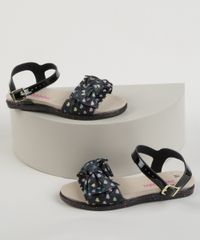 Sandalia-Infantil-Molekinha-Estampado-de-Coracoes-com-Laco-Preta-9961955-Preto_1