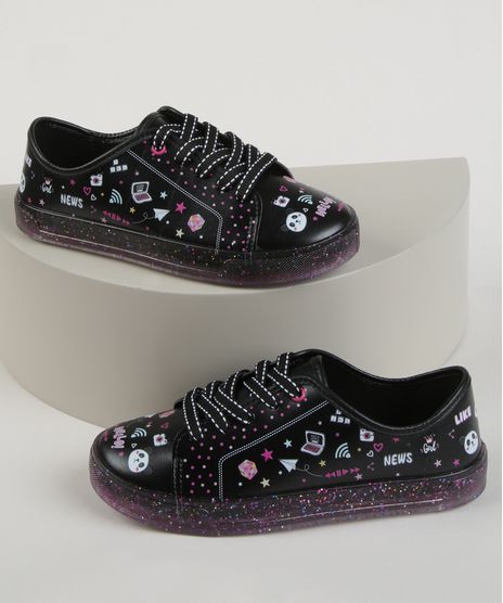 Tenis-Infantil-Molekinha-Estampado-Fun-com-Cadarco-Preto-9962044-Preto_1