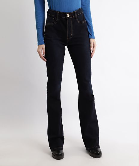 Calca-Jeans-Feminina-Sawary-Flare-Super-Lipo-Cintura-Alta-Azul-Escuro-9968989-Azul_Escuro_1