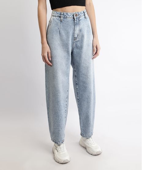 Calca-Jeans-Feminina-Sawary-Slouchy-Cintura-Super-Alta-Marmorizada-Azul-Claro-9969214-Azul_Claro_1