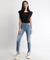 Calca-Jeans-Feminina-Sawary-Boyfriend-Cintura-Alta-com-Rasgos-e-Barra-Desfiada-Azul-Claro-9968999-Azul_Claro_3
