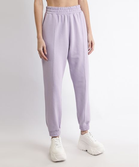 Calca-de-Moletom-Feminina-Baggy-Jogger-Cintura-Alta--Change-Your-Mind--Lilas-9960188-Lilas_1