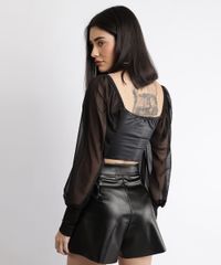 Blusa-Feminina-Cropped-Cirre-com-Manga-Bufante-em-Tule-Decote-Princesa-Preta-9963393-Preto_2