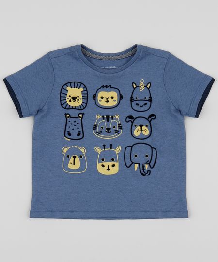 Camiseta-Infantil-com-Animais-do-Zoologico-Manga-Curta-Azul-9955066-Azul_1 Camiseta-Infantil-com-Animais-do-Zoologico-Manga-Curta-Azul-9955066-Azul_1