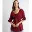 Blusa-Feminina-com-Tassel-e-Entremeios-Manga-Curta-Vinho-9901869-Vinho_1