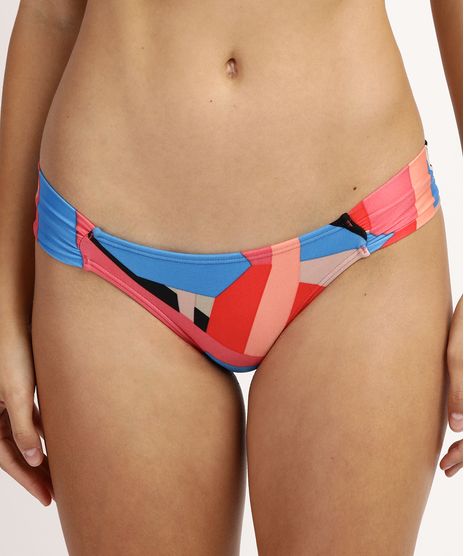 Biquini-Calcinha-Estampado-Geometrico-com-Franzido-e-Protecao-UV50--Multicor-9949775-Multicor_1