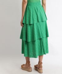 Saia-Feminina-em-Laise--Longa-em-Camadas-Verde-9954533-Verde_2