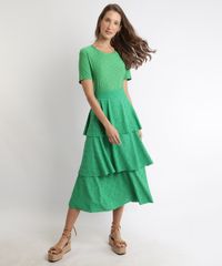 Saia-Feminina-em-Laise--Longa-em-Camadas-Verde-9954533-Verde_3