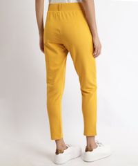 Calca-Feminina-Jogger-Cintura-Alta-com-Cordao-Mostarda-9960809-Mostarda_2