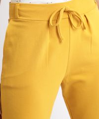 Calca-Feminina-Jogger-Cintura-Alta-com-Cordao-Mostarda-9960809-Mostarda_4