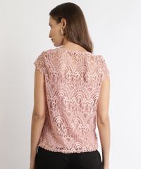 Blusa-Feminina-Em-Renda-com-Babados-Manga-Curta-Rose-9967387-Rose_2