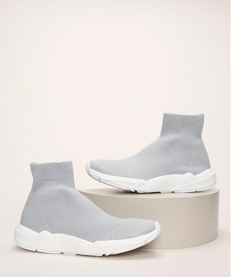 Tenis-Meia-Feminino-Oneself-Chunky-Knit-Cano-Alto-Cinza-Claro-9964486-Cinza_Claro_1