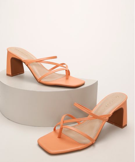 Tamanco-Feminino-Oneself-Salto-Reto-Alto-Laranja-9965015-Laranja_1