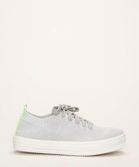 Tenis-Meia-Feminino-Oneself-Texturizado-Knit-Cinza-9963346-Cinza_2
