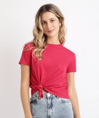 Blusa-Feminina-Basica-com-No-Manga-Curta-Decote-Redondo-Vermelha-9883921-Vermelho_1