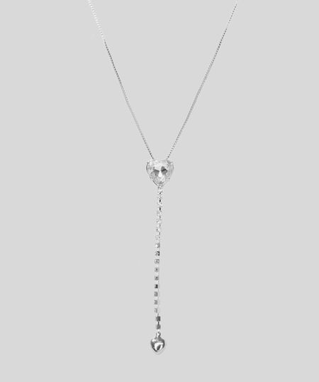 Colar-Feminino-com-Pingente-de-Coracao-Pedra-Zirconia-e-Strass-Prateado-9964425-Prateado_1