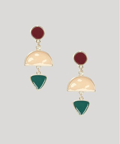 Brinco-Feminino-com-Formas-Geometricas-em-Resina-Dourado-9965892-Dourado_1