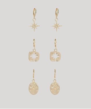 Kit-3-de-Brincos-Femininos-Estrela-Dourado-9965900-Dourado_1