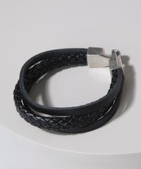 Pulseira-Masculina-Tripla--Preta-9971115-Preto_2