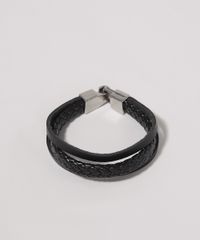 Pulseira-Masculina-Tripla--Preta-9971115-Preto_3