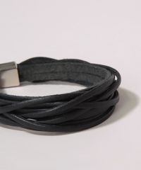Pulseira-Masculina-com-Tiras-Entrelacadas-Preta-9971118-Preto_4