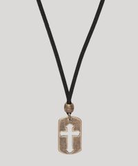 Colar-Masculino-com-Pingente-de-Cruz-Preto-9971125-Preto_1