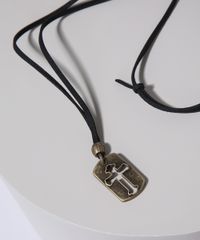 Colar-Masculino-com-Pingente-de-Cruz-Preto-9971125-Preto_2