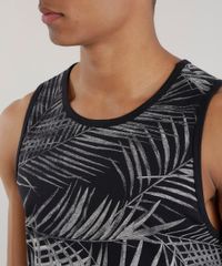 Regata-Estampada-de-Folhagem-Preta-8581634-Preto_4