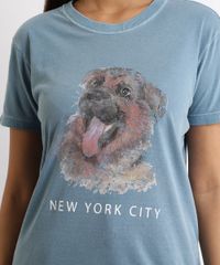 T-Shirt-Feminina-Mindset-Cachorro--New-York-City--Manga-Curta-Decote-Redondo-Azul-9965364-Azul_4