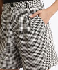 Bermuda-Feminina-Mindset-Cintura-Alta-Alfaiatada-Estampada-Xadrez-Vichy-Preta-9967083-Preto_4