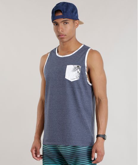 Regata-com-Bolso-Estampado-de-Folhagem-Azul-Marinho-8712148-Azul_Marinho_1