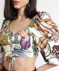 Blusa-Feminina-Cropped-Estampada-Tropical-com-Amarracao-Manga-Bufante-Decote-Princesa-Off-White-9957496-Off_White_4