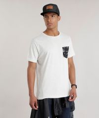 Camiseta-com-Bolso-Estampado-Cinza-Mescla-Claro-8701884-Cinza_Mescla_Claro_1