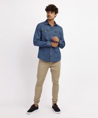 Calca-de-Sarja-Masculina-Jogger-Kaki-9301992-Kaki_3