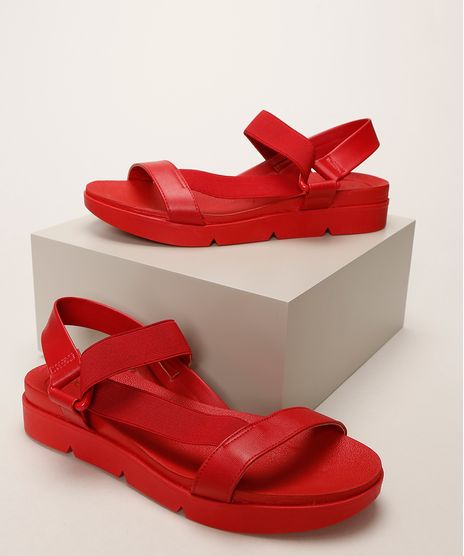 Papete-Feminina-Beira-Rio-Conforto-Com-Tiras-e-Elastico-Vermelha-9961343-Vermelho_1