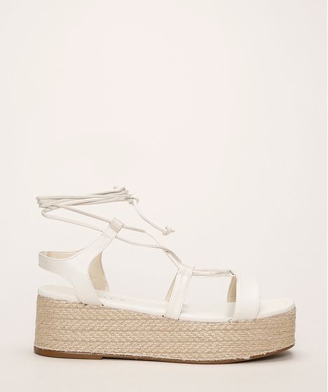 sandalia flatform corda amarração
